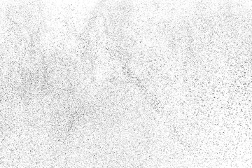 Distressed black texture. Dark grainy texture on white background. Dust overlay textured. Grain noise particles. Rusted white effect. Grunge design elements. Vector illustration, EPS 10.