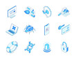 © Boyko.Pictures - Data protection - modern line isometric icons set