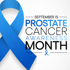 Wall Mural - Prostate Cancer awareness month is observed every year during September, it is marked by an uncontrolled (malignant) growth of cells in the prostate gland. Vector illustration