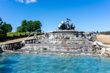 Sticker - the Gefionspringvandet fountain in downtown Copenhagen