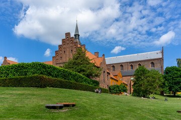 Wall Mural - the city park and cathedral of Saint Canute in Odense