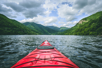 Amazing kayaking experience on like Tarnita - Romania