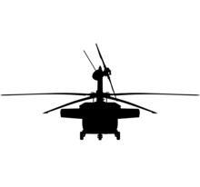 US Air Force Army, Navy Military Aircraft Fight And Transport Helicopter Flying In The Air HH / UH 60G Blackhawk, Pave Hawk Helicopter Aircraft Corporation. Detailed Realistic Silhouette