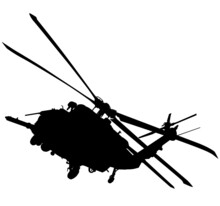 US Air Force Army, Navy Military Aircraft Fight And Transport Helicopter Flying In The Air HH / UH 60G Blackhawk, Pave Hawk Helicopter Sikorsky Aircraft Corporation. Detailed Realistic Silhouette