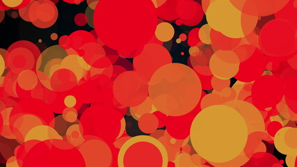 Poster - Abstract multicolored backdrop with many of big transparent circles. Computer generated 3d render