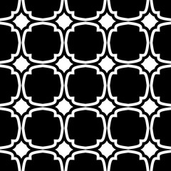 Poster - Simple black shapes make pattern. Vector thorns and rounded shapes.