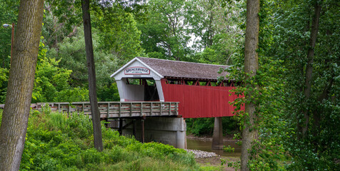 Wall Mural - Spencerville Covered Bridge, De Kalb County, Indiana