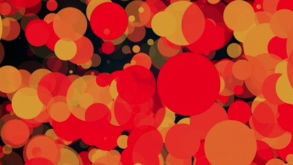 Poster - Abstract multicolored backdrop with many of big transparent circles. Computer generated 3d render