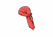 Red Illustration Drawing Of Durag