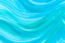 Blue Ocean Style Artwork Texture. Abstract Background.