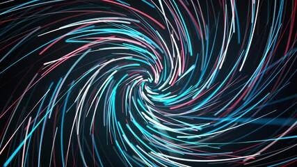 Poster - Flow of light glow lines, computer generated. 3d rendering of an abstract spiral backdrop.