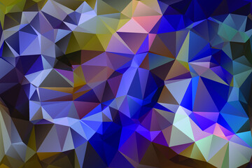 Sticker - Triangular Polygon Pattern. Low Poly Background