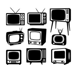 Vintage television for sign, symbol, logo, icon or any design you want.