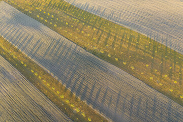 Poster - Dramatic sunset over the agricultural landscape
Aerial shot, countryside landscape during summer or spring time. Fields and meadows in Moravia, Czech republic.
Sunset time