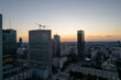 © Arkadiusz - Warszawa - centrum miasta, zachód słońca, wieżowce widziane z drona