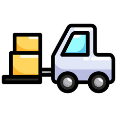 Order And Shipping_forklift filled outline icon,linear,outline,graphic,illustration