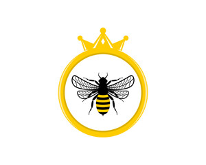 Poster - Circle crown with bee in the middle