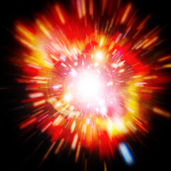Wall Mural - big bang in space. science scene. the elements of this image furnished by nasa.