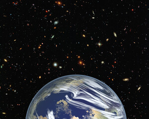 Wall Mural - magnificent earth in outer space. the elements of this image furnished by nasa.