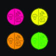© LIGHTFIELD STUDIOS - Balanced Diet four color glowing neon vector icon