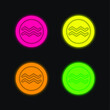 © LIGHTFIELD STUDIOS - Aquarius four color glowing neon vector icon