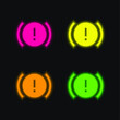 © LIGHTFIELD STUDIOS - Alert four color glowing neon vector icon