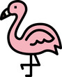 flamingo color outline icon
