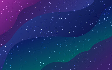 abstract wavy gradient green and purple background