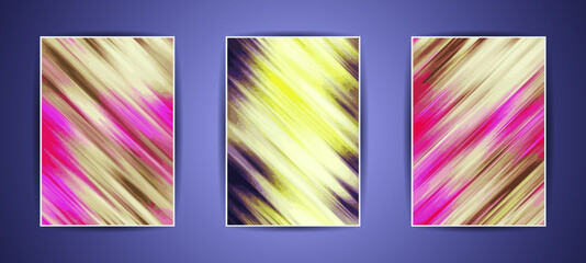 Poster - Set of Modern abstract color background. Liquid flow style. Creative gradient texture for you design 