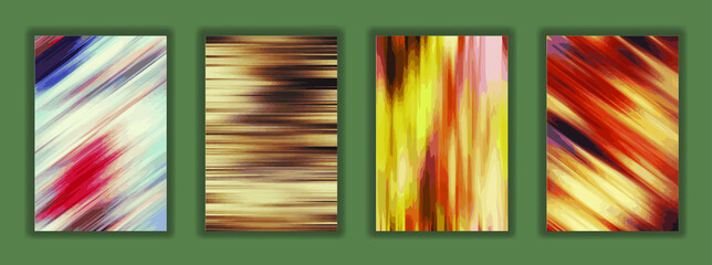 Poster - set of modern abstract color background. liquid flow style. creative gradient texture for you design