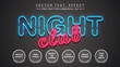 Night club - edit text effect, font style