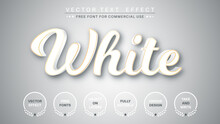 White - Edit Text Effect, Font Style