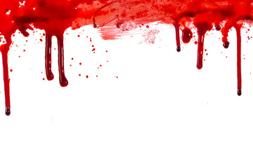 Fototapeta blood or paint splatters isolated on white background.graphic resources.