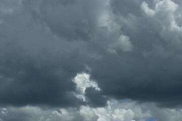 dark rain cloud floating on sky