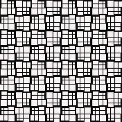 Aufkleber - Mosaic black carcass. Vector simple pattern. Nine parts of block tiles.