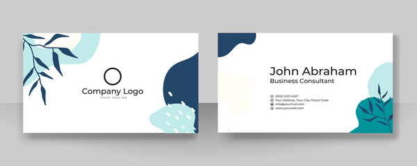 Poster - Floral line arts and organic shape cover design template for business card template. Sale banner, poster, cover design, Minimal and natural earth tone color theme wedding invitation cards.