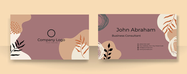 Wall Mural - Set floral vintage business cards, invitations, announcements. Beauty and fashion business card templates