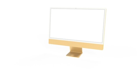 Workspace blank screen desktop computer, Mockup computer