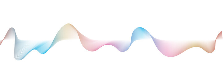 Wall Mural - background with abstract vector rainbow colored wave lines 