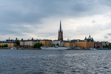 Sticker - cityscape of Stockholm on an overcast summer day