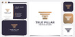 Pillar logo template for lawyer, law firm, justice Premium Vector