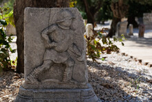 Antique Stone Stele In The Park Turkey Greece