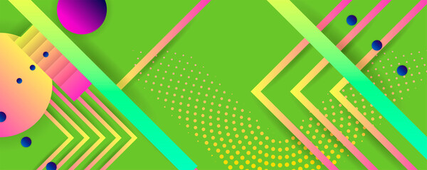 Bright juicy colors background with geometric elements, lines and dots for text, universal design, banner concep. Vector eps 10