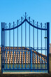 Blue fence outdoor