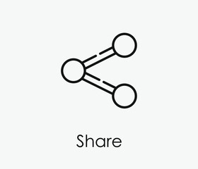 Poster - Share vector icon. Editable stroke. Symbol in Line Art Style for Design, Presentation, Website or Apps Elements, Logo. Pixel vector graphics - Vector