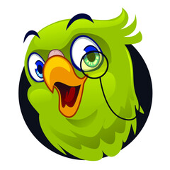 parrot bird mascot cartoon in vector