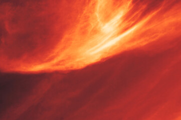 Wall Mural - the red sky background looked like smoke and fire. bomb violent.