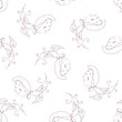 © Yuliya - Seamless pattern for the holiday Halloween. Watercolor illustration