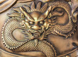 antique brass dragon abstract details