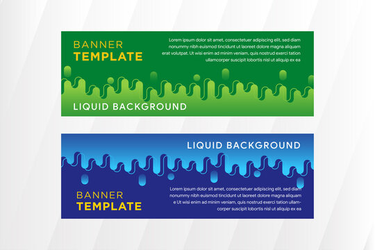 Horizontal abstract business banner design with blue and green gradient colors. designs for templates. abstract wab page banner design template in horizontal layout.